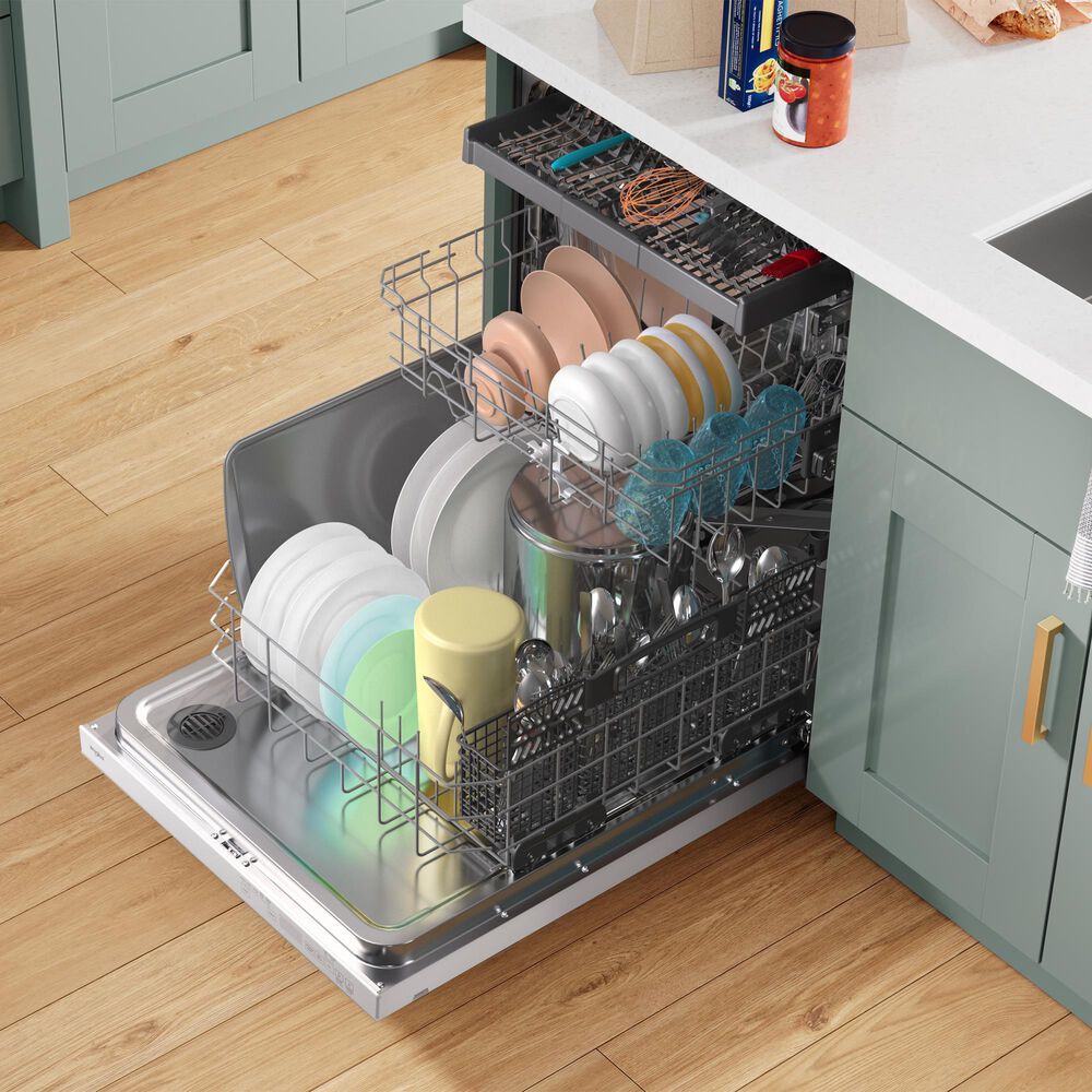 Whirlpool 24&quot; Fully Integrated Dishwasher in White, , large