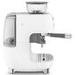 SMEG 81 Oz Espresso Coffee Machine with Grinder in White, , large