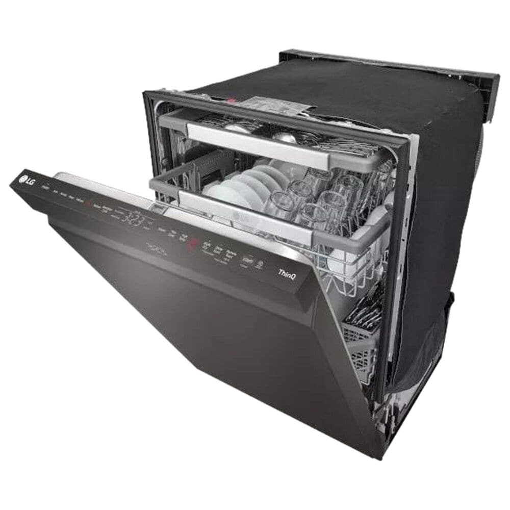 LG 24&quot; Fully Integrated Pocket Handle Smart Built-In Dishwasher in Black Stainless Steel, , large