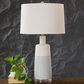 Surya Healey Table Lamp in Cream and Ice Blue, , large