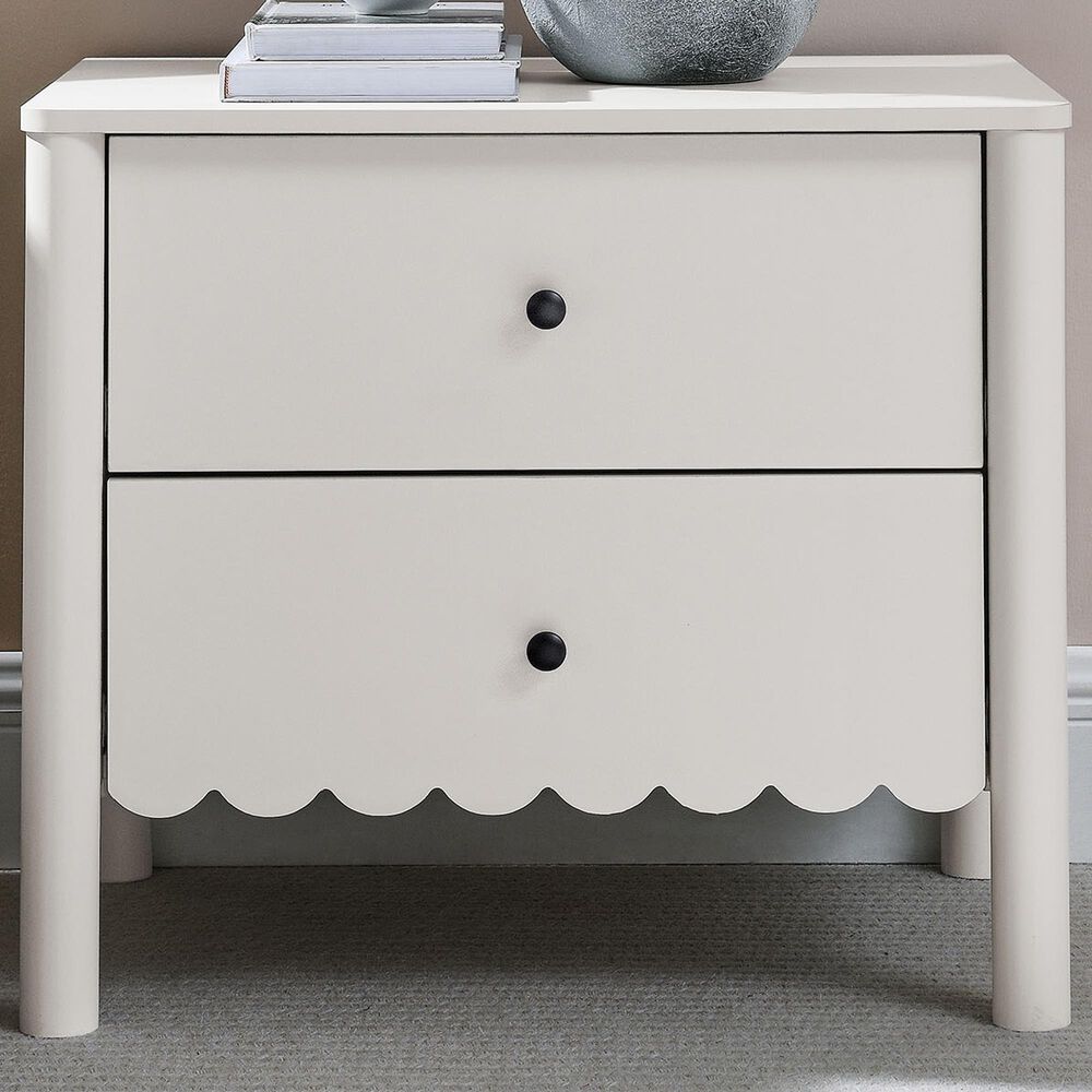 Modway Emmeline Scalloped 2 Drawer Nightstand in White, , large