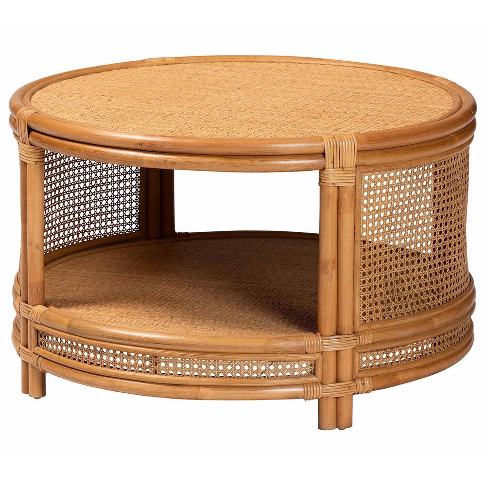 Baxton Studio Louis Coffee Table in Light Honey, , large