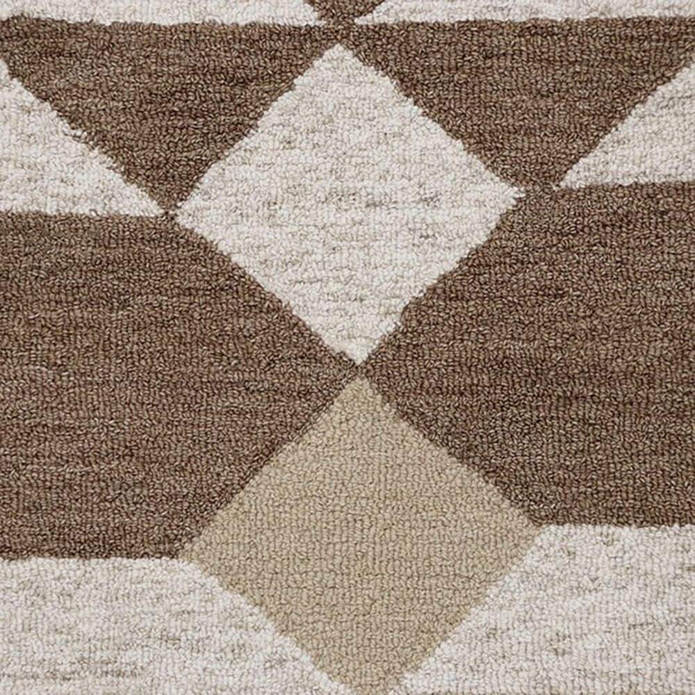 L&amp;R Resources Sinuous Rustic Southwest Geometric 6&#39; Round Brown, Tan and Cream Area Rug, , large