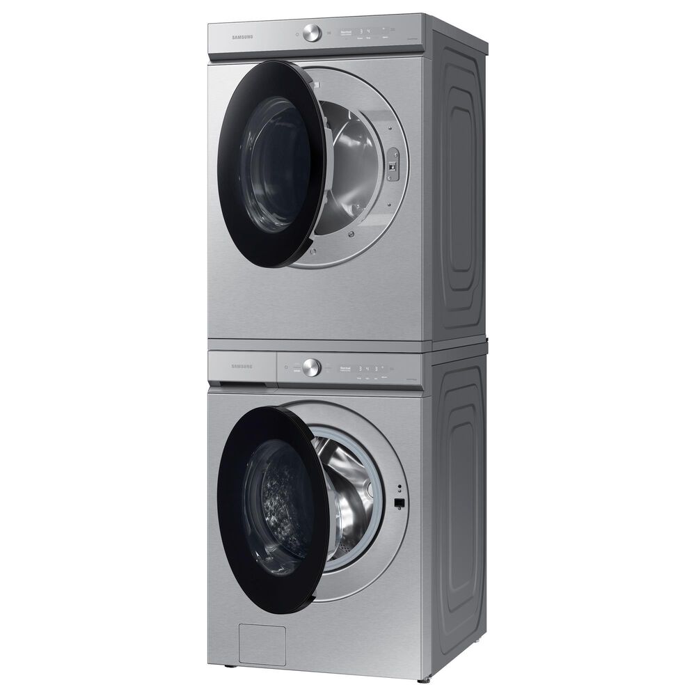 Samsung Bespoke 7.6 Cu. Ft. Front Load Electric Dryer with AI Optimal Dry and Super Speed Dry in Silver Steel, , large