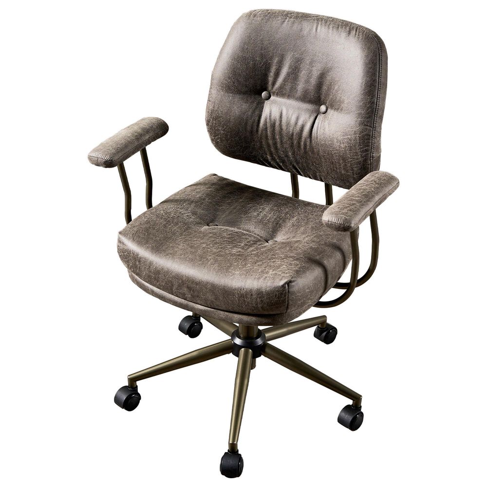HOMLUX Executive Office Chair with Suede Fabric Cushion in Gray, , large