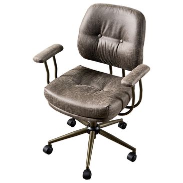 HOMLUX Executive Office Chair with Suede Fabric Cushion in Gray, , large