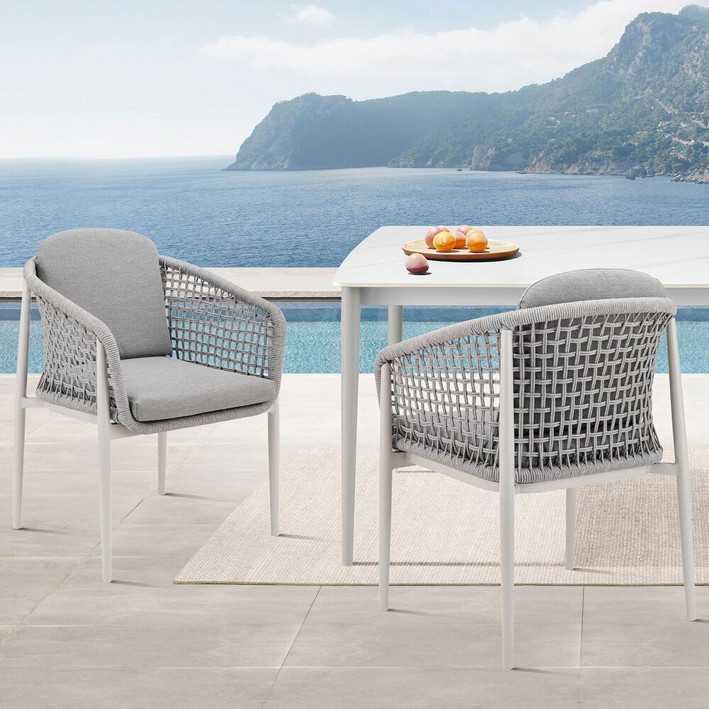Blue River Rhodes Outdoor Dining Chair in Light Gray (Set of 2), , large