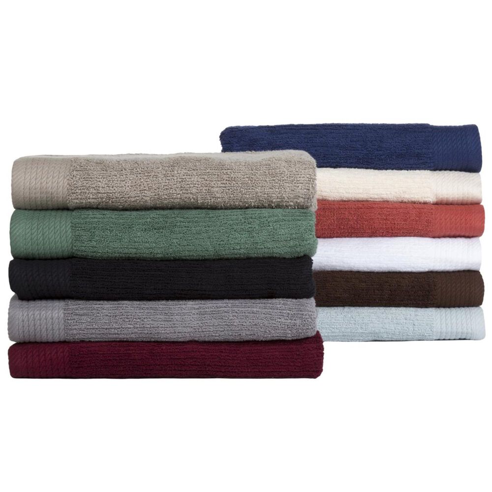 Timberlake Lavish Home Ribbed 100% Cotton 10 Piece Towel Set, , large