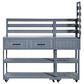 HOMLUX 62.3"" Outdoor Kitchen Island in Gray, , large