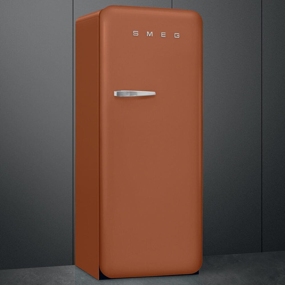 SMEG 9.53 Cu. Ft. Freestanding Refrigerator with Right Hinge in Amber Clay, , large