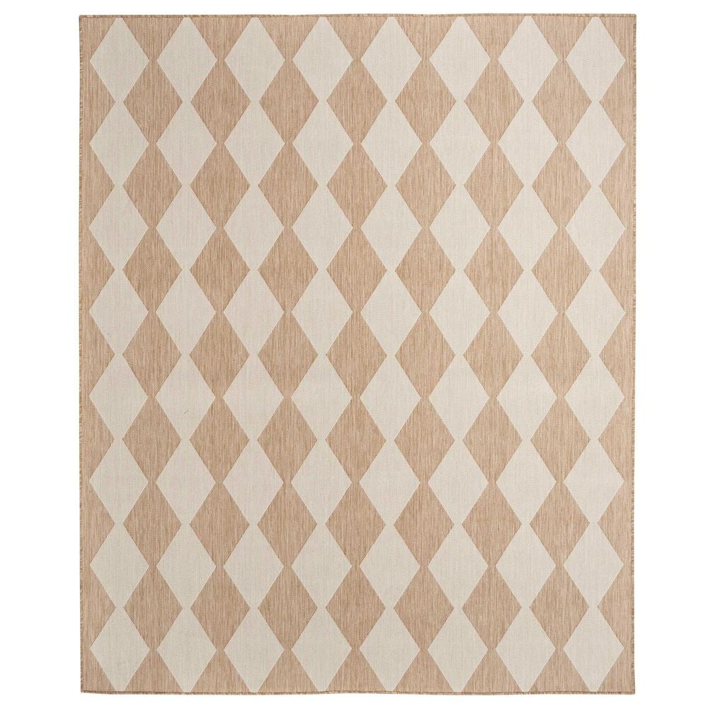 Nourison Positano Geometric Jute 8" x 10" Indoor/Outdoor Area Rug, , large
