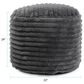 Howard Elliott Shar Pei Tall Pouf in Charcoal, , large