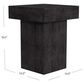 Bassett Mirror Company Padula Small End Table in Dusty Black, , large