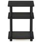 HOMLUX 3-Tier Side Table in Black, , large