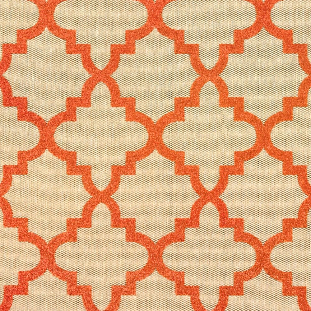 Oriental Weavers Cayman Sand and Orange 9'10" x 12'10" Indoor/Outdoor Area Rug, , large