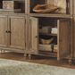 Riva Ridge Hensley 3-Piece Executive Desk with Door Bookcase and Combo File Set in Honey, , large