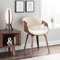 Lumisource Symphony Arm Chair with Cream Cushion in Walnut, , large