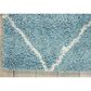 Nourison Brisbane BRI03 8"2" x 10" Aqua Area Rug, , large