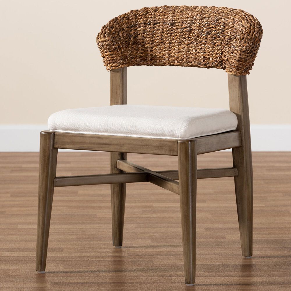 Baxton Studio Chloe Side Chair in Walnut Brown and Natural Brown, , large