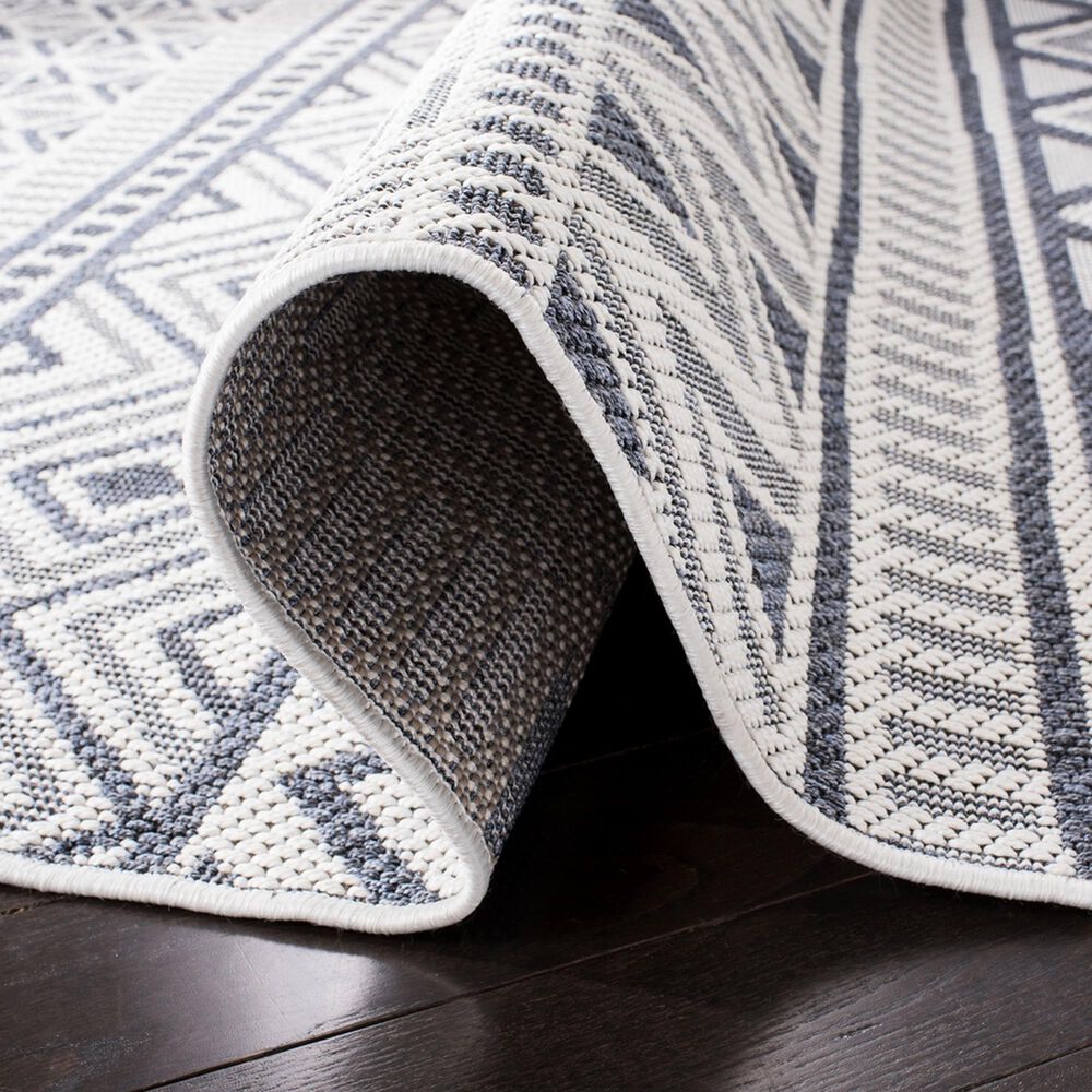 Safavieh Bermuda 8&#39; x 10&#39; Cream and Navy Indoor/Outdoor Area Performance Rug, , large