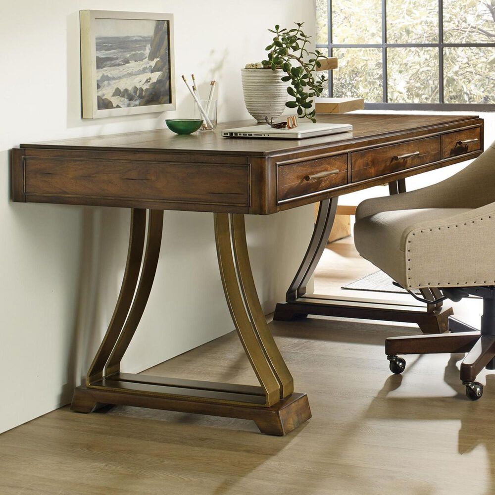 Hooker Furniture Big Sur Writing Desk in Medium Wood, , large