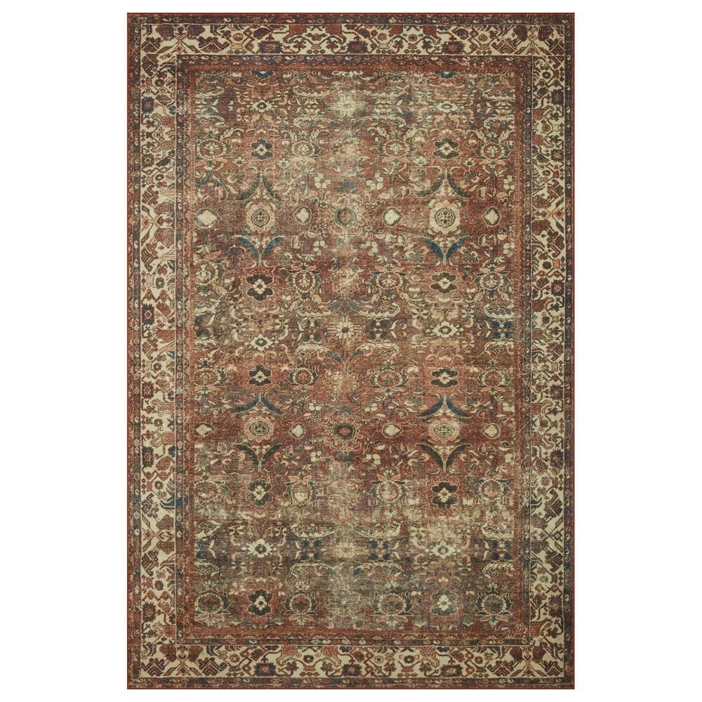 Magnolia Home Banks 5" x 7"6" Brick and Ivory Area Rug, , large