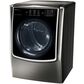 LG Mega Capacity Gas Dryer With Steam in Black Stainless Steel, , large