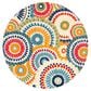 Safavieh Cabana CBN382M 6"7" Round Blue and Ivory Indoor/Outdoor Area Performance Rug, , large