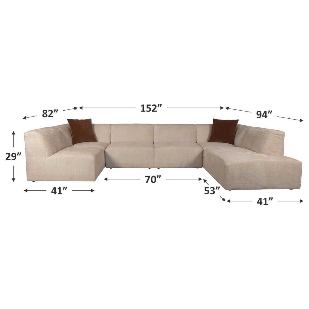 Jonathan Louis Finn 6-Piece Stationary Modular Sectional in Utopia Sand, , large