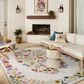 Rifle Paper Co. x Loloi Perennial Blossom 7"10" x 11"2" Cream Area Rug, , large