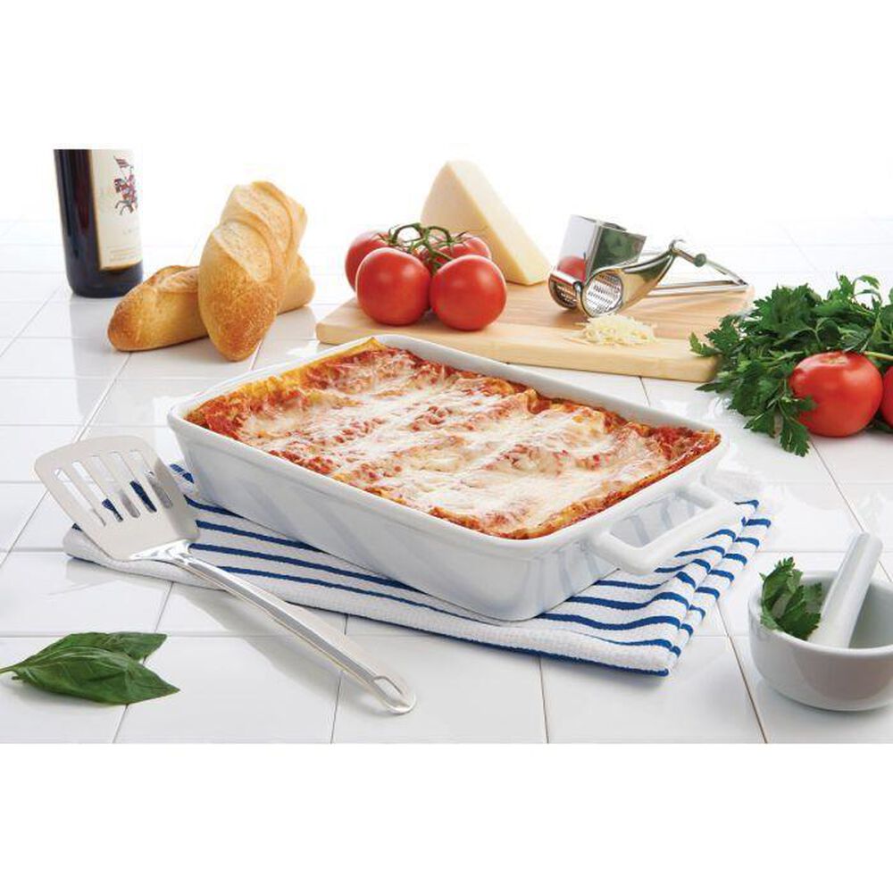 HIC Kitchen 13&quot; Lasagna Pan with Handles in White, , large