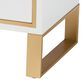 Baxton Studio Giolla 2-Drawer End Table in White and Gold, , large