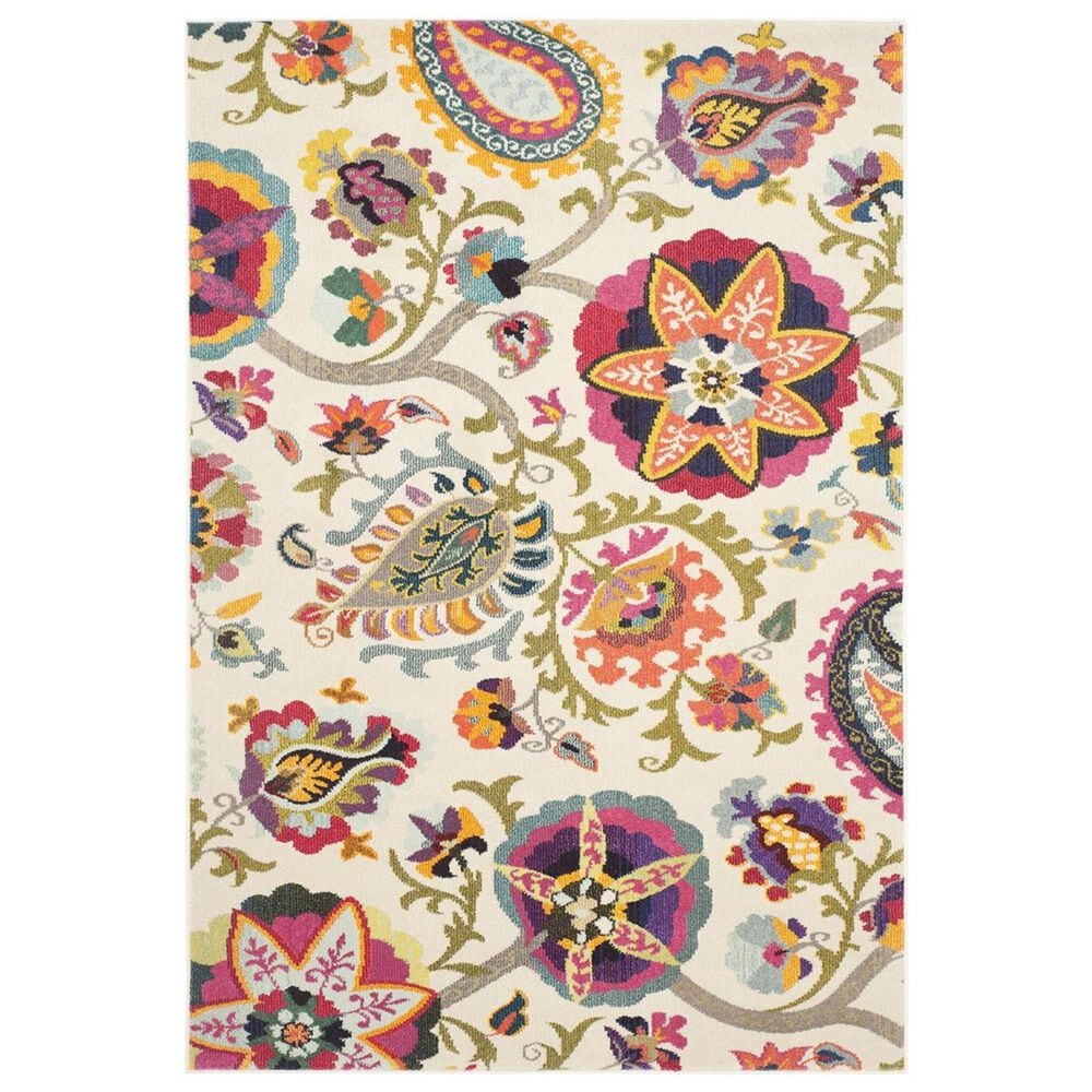 Safavieh Monaco MNC229A-5 5&#39;1&quot; x 7&#39;7&quot; Ivory/Multi Area Rug, , large