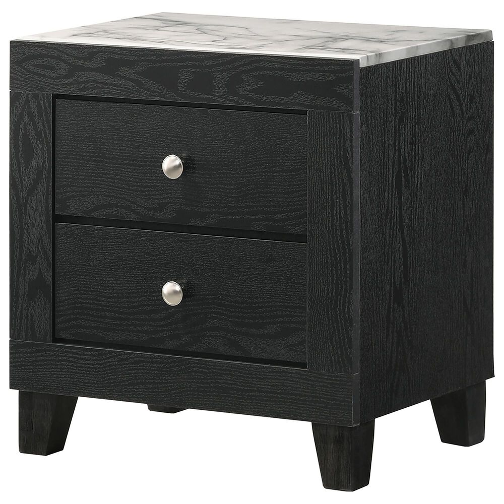 Crown Mark Cadence 2-Drawer Nightstand in Black, , large