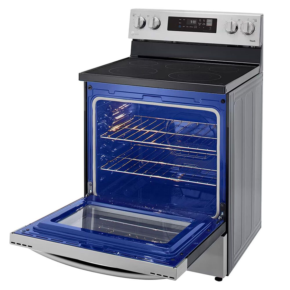 LG 6.3 cu ft. Smart Wi-Fi Enabled Electric Range with EasyClean in Stainless Steel, , large