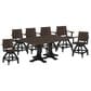 Amish Orchard 7-Piece Patio Counter Height Dining Set in Brazilian Walnut and Black, , large