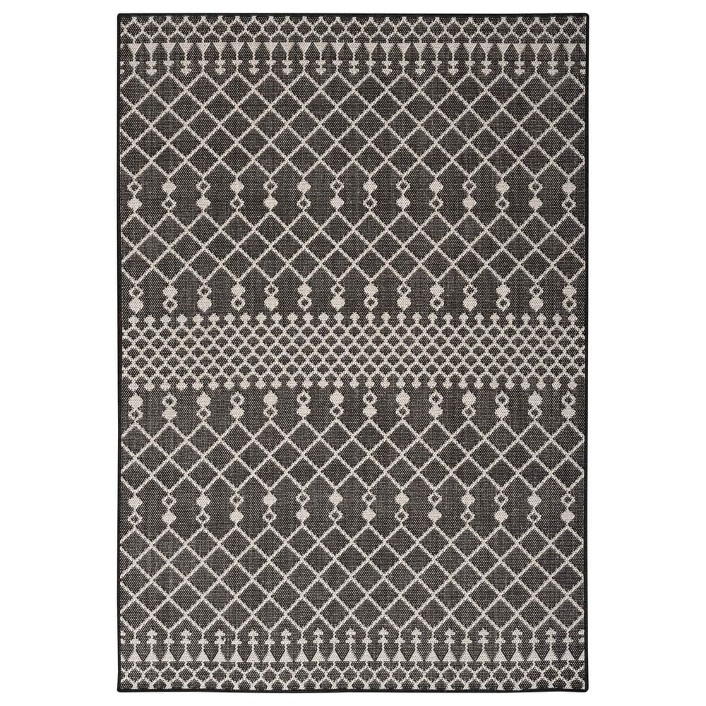 Nourison Positano Southwestern Black 8" x 10" Indoor/Outdoor Area Rug, , large