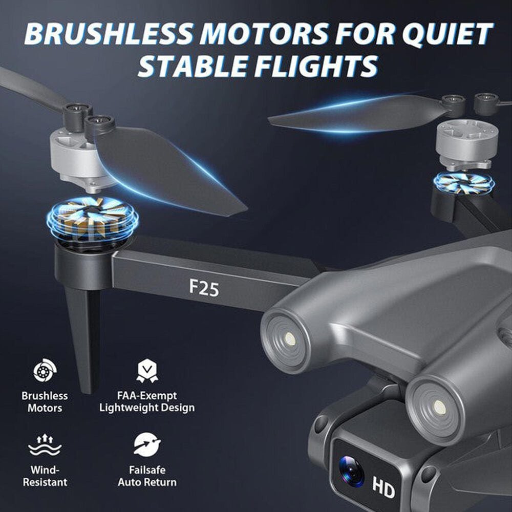 Contixo F25 Mini Drone with 1080p FHD Camera and Travel Case in Gray, , large