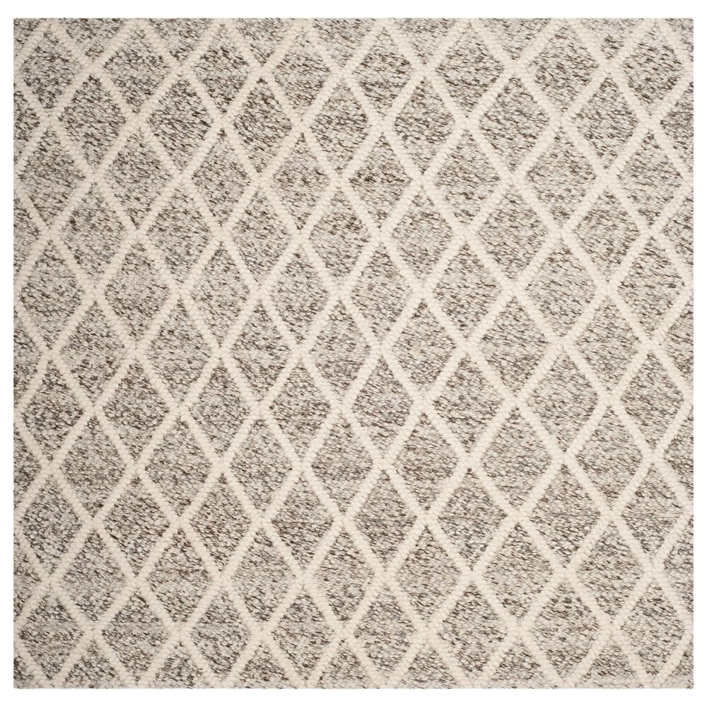 Safavieh Natura NAT711A 6" Square Ivory and Stone Area Rug, , large