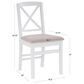Linon Home Decor Triena X-Back Side Chair in White (Set of 2), , large