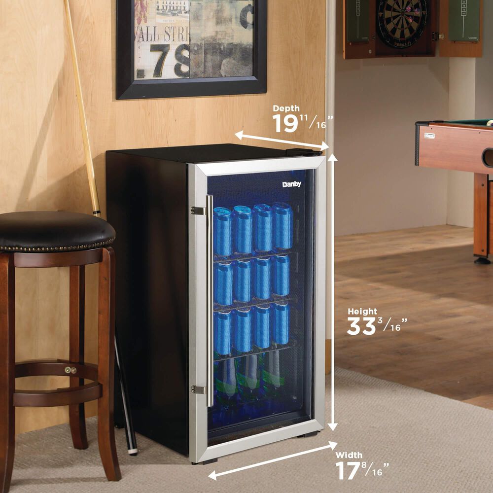 Danby 3.1 Cu. Ft. Beverage Center with Towel Bar Handle in Stainless Steel, , large