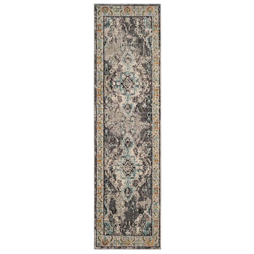 Safavieh Monaco MNC243G-222 2&#39;2&quot; x 22&#39; Grey/Light Blue Runner, , large