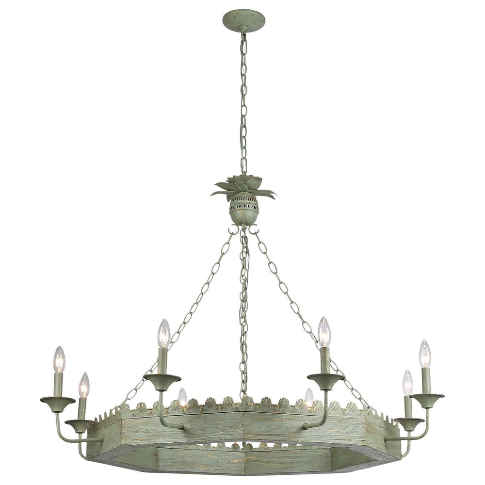 Golden Lighting Finley 8-Light Chandelier in Vintage Sage, , large