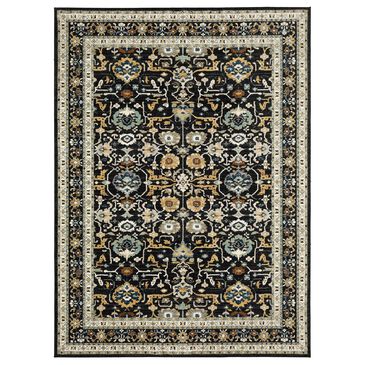 Karastan Zephyr Amphora 92118-90166 5"3" x 7"10" Black Area Rug, , large