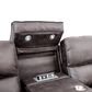Oxford Furniture Power Reclining Sofa with Power Headrest and Coffee Table in Grayish Brown, , large