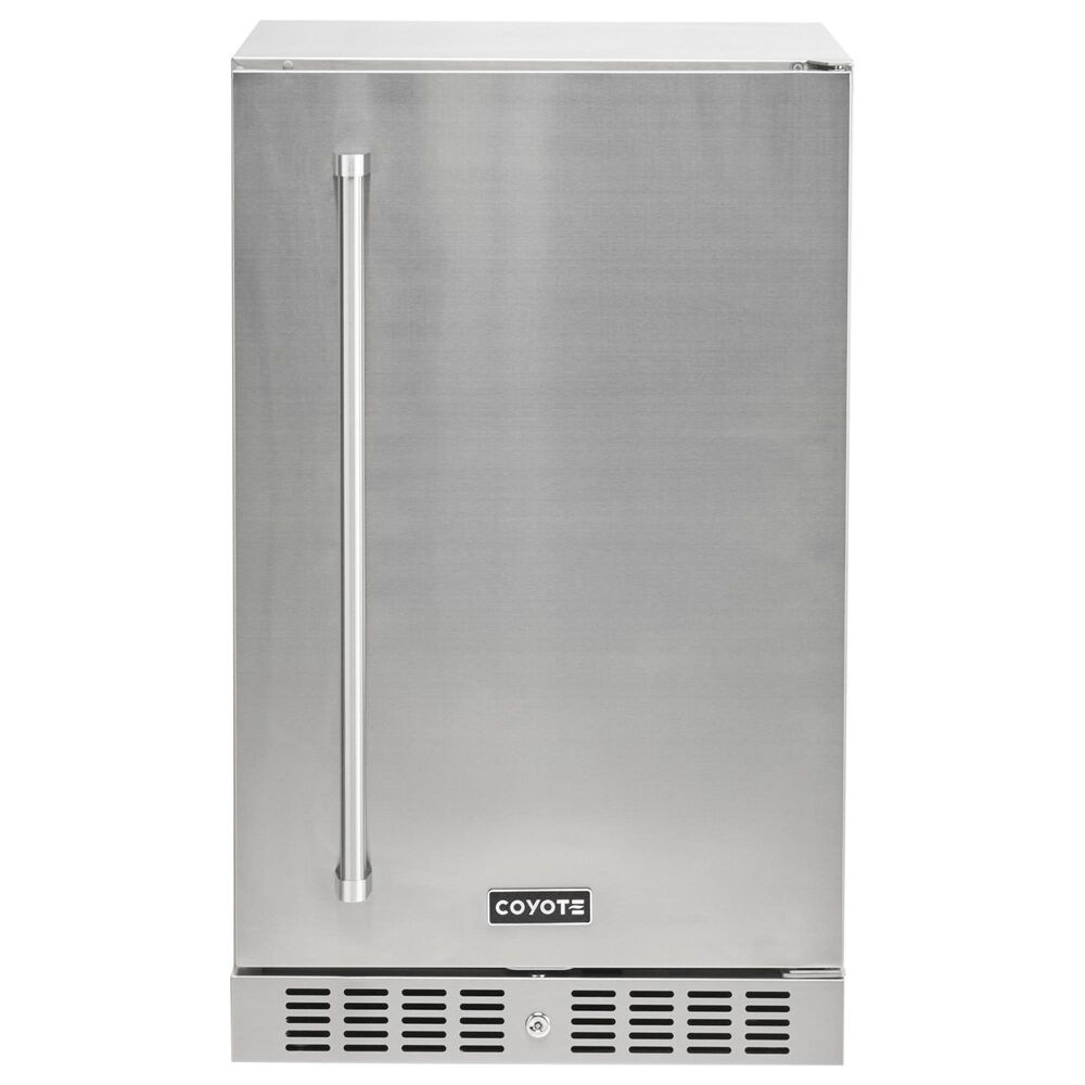 Coyote Outdoor 4.1 Cu. Ft. Outdoor Built-In Compact Refrigerator with Right Hinge in Stainless Steel, , large