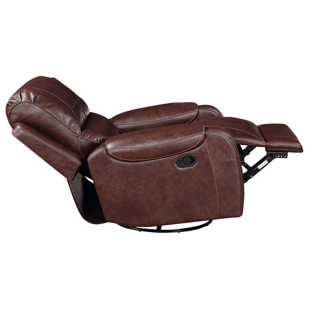 Steve Silver Keily Manual Swivel Glider Recliner in Brown NFM