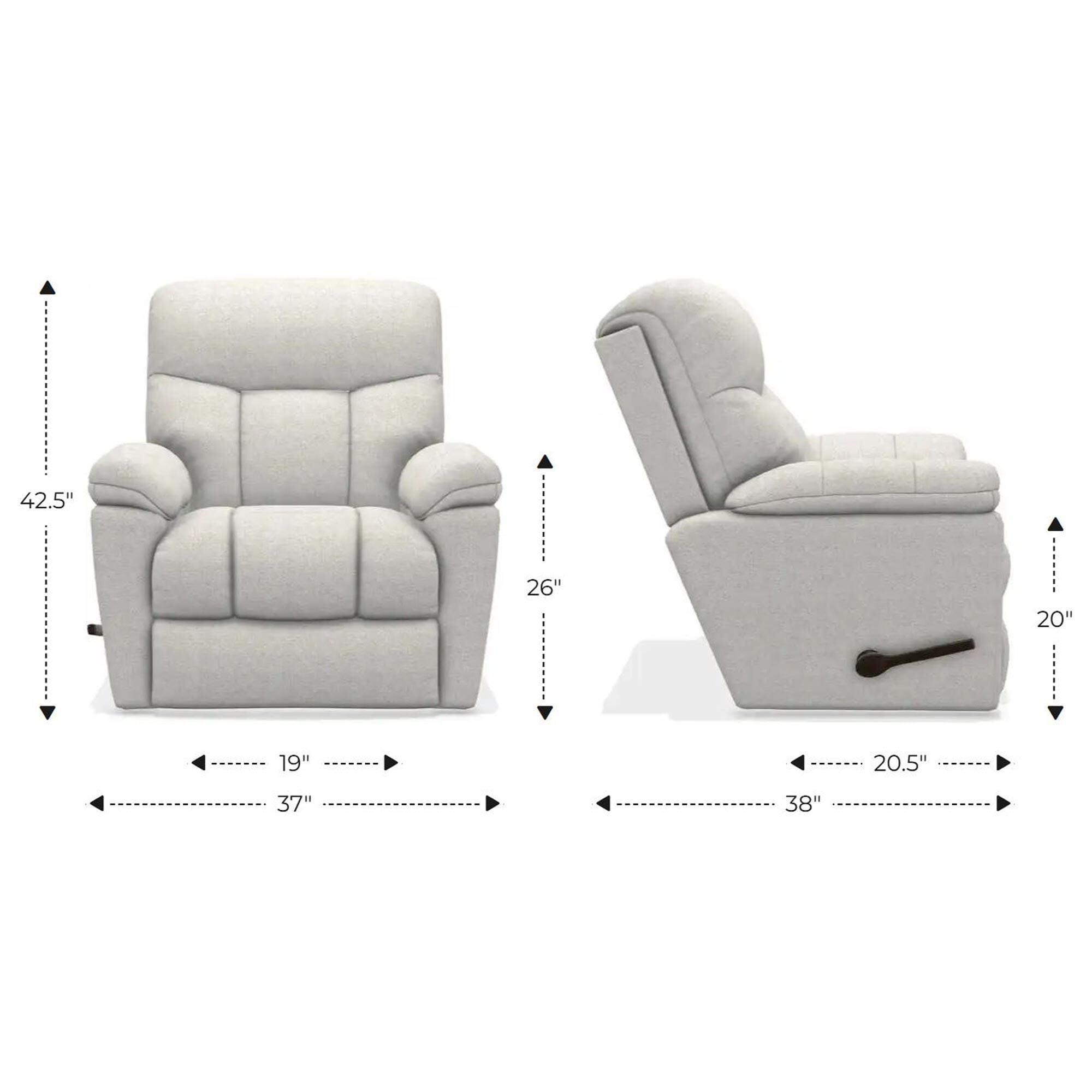 La-Z-Boy Morrison Manual Wall Recliner in Chalk