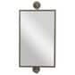 Maple and Jade 28" x 14" Metal Handmade Dimensional Wall Mirror in Matte Black, , large
