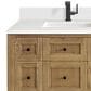 James Martin Vanities Breckenridge 72" Double Bathroom Vanity in Light Natural Oak with Single Hole 3 cm White Zeus Quartz Top and Rectangular Sinks, , large